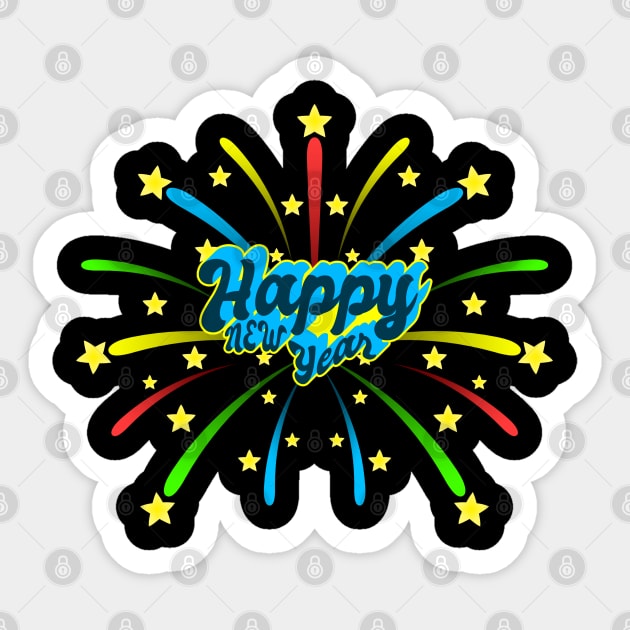 19 - Happy New Year Sticker by SanTees